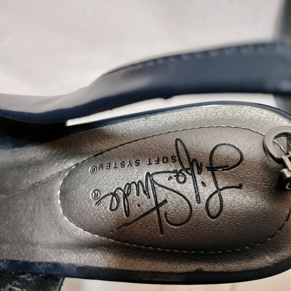 LifeStride Teller Slingback Peep Toe Pumps: Navy - Picture 8 of 10